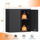 Garage Wall Cabinet With Locking Doors Wall Mounted Tool Box Metal Wall Cabinet