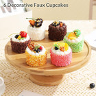 6 Pack Fake Cupcakes  Artificial Cupcakes For Display  Faux Cake D  cor  Realisti