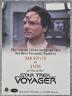 Rare Star Trek Voyager A i Autograph Card Dan Butler As Steth Incentive Box Excl