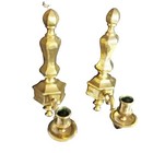 Vintage Solid Brass Candle Wall Sconces Set Of Two Well Made 10 75  Long India 