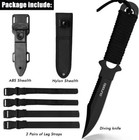 Dive Knife Scuba Diving Knife With Leg Straps 2 Pairs Thigh Knife Holster With