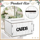 Rustic White Wooden Wedding Card Box Gift Money Holder For Party Reception