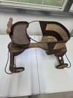 Vintage Taylor Tot Walker Stroller Wooden Seat Patina Rusted Metal Antique 