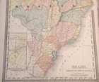 Authentic 1800   s Map Of Brazil   South America Ready To Frame