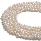 White Fresh Water Pearl Center Drill Nugget Beads 4mm 6mm 8mm 10mm 14  Strand
