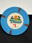  1 Dunes Hotel  Poker Chip Gambling Casino Chip Las Vegas Nevada