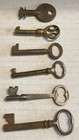 Lot Of 6 Antique Vintage Assorted Skeleton   Clock Keys