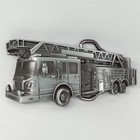 Vintage Metal Belt Buckle Fire Truck 1980s Firefighter Memorabilia
