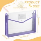 2 Pack A4 Plastic File Folders With Snap Closure Purple Horizontal