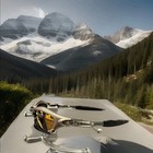 Vintage X-metal Splice Silver Black Frame  Fire Lense Sunglasses Y2k Made In Usa