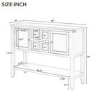 Vintage Elegant Buffet Server  Sideboard Console Table Cabinet With Bottom Shelf