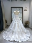 Elegant Wedding Dresses Off Shoulder Lace Appliques Beach A-line Bridal Gowns