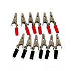 10 Pcs Electrical Test Clamps Insulated Metal Alligator Clips With Red   Black