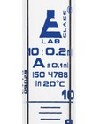 Eisco Labs 10ml Graduated Cylinder  Class A - Blue Graduations  Round Base