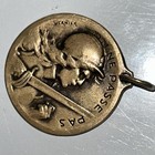 1916 French  Art Medal Pendant Bronze Ww1 Verdun By Vernier Approx 27 Mm