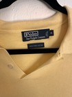 Polo Ralph Lauren Men s M Yellow Cotton Knit Collared Pullover Sweater Logo