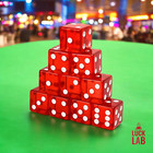10 Pack 19mm D6 Dice Set For Casino  Craps   Table Games - Red