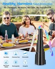 Amflower Fly Fans For Tables  Usb Powered Rechargeable Food Medium  Black