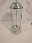 Vintage Tablecraft Glass Drinking Straw Holder dispenser 11 