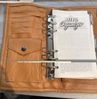 Vtg 1989 Wainscott Group Leather 6 Ring Auto Organizer Binder Planner Tan Unused