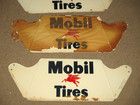 1950 s Mobil Tires- Pegasus Horse-oil Gas Station Display 4- Signs- Nos-22 