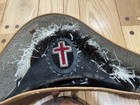 Antique 1800 s Victorian Masonic Knights Templar  Ostrich Chapeau Hat   Sash