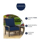 Arden Outdoor Deep Seat Cushion Set  Foam  2-pack  24x24  Blue Damask 2 Pack