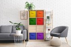 11 Inch Fabric Storage Cubes - Sturdy Collapsible Bins With Handle - 6 Foldable