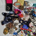 Huge Vintage Junk Drawer Lot Keychains Keys Jewelry Pins Pens Bits And Bobs