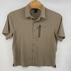 5 11 Tactical Men s Extra Large Khaki Short Sleeve Utility Shirt Zip Pocket