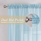  Sky Blue Sheer Curtains For Bedroom 54 Inch Length 2 Panels  Durable   Soft 