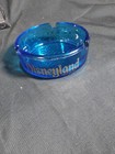 Vintage Disneyland Clear Blue Glass Ashtray 1970 s  W  Gold Leaf Intact 