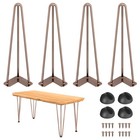16  Hairpin Table Legs Set Of 4 - Metal Furniture Legs With Floor Protectors For