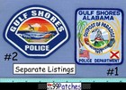 Gulf Shores  2 Alabama Police Patch Colorful Ocean Sunset Beach Waves Seagull 8c