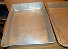 2 Vintage Unbranded Aluminum Lasagna cake oven Baking Pans - 13  X 9 