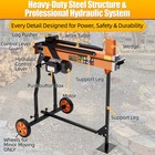 7 Ton Electric Hydraulic Log Splitter Portable Horizontal W stand Wood Splitter