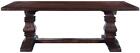 Dining Table Tuscan Harvest Distressed Plank Top Walnut Carved Pillars 8-ft