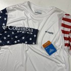 Columbia 4th Of July Patriotic Men Xl Terminal Tackle Pfg Shirt Red White Blue