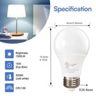 4 6 12 24-pack A19 Led Bulbs 15w Equivalent 100w Replacement Daylight 5000k E26