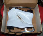 Vintage Sheffield Steel Canadian Blade Women s Size 10 White Ice Skates  figure 