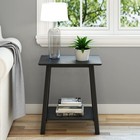 Wooden Side Table With Storage  Mid Century Modern End Tables For Living Room   