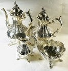 Rare 1952 Reed   Barton Winthrop 4-pc Silverplate Coffee Tea Service  1796c