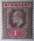 Travelstamps  St Vincent Scott  72  Sg 77 Mint Og Hinged 1d Denomination