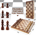 17 Inch Large Chess Set For Adults   Kids  Foldable Wooden Chess Board For Kids 