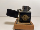 Zippo Harley Davidson Matte Black Brass Eagle Emblem Lighter W  Box 99191-957