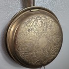 Vintage Antique Bed Warmer Copper Brass Embossed  Wood Handle 33 