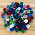 100  Multicolor Plastic Drink Bottle Caps Lids Crafts Art Project