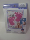 Janlynn Baby Footprints Birth Announce Counted Cross Stitch Kit   Bonus Ornament