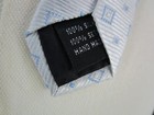 Vvvvvvvvv Men Tie White Geometric 58  Long 3 25  Wide 100  Silk Necktie Neckwear
