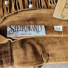 Vintage Brown Leather Western Fringe Skirt Steer Brand Usa 